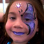 Half Purple Butterfy Face Painting