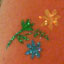 Flower Glitter Tattoo
